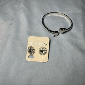 Semicolon “my story isn’t finished yet “ bracelet and gorgeous earrings set-NWOT
